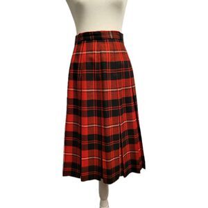 Vintage Preswick & Moore Petite *10 Fits Like XS Pure Wool Plaid Pleated Skirt